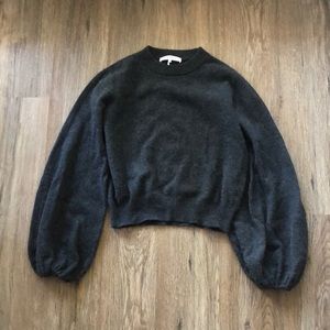 Frame 100% cashmere balloon sleeve sweater